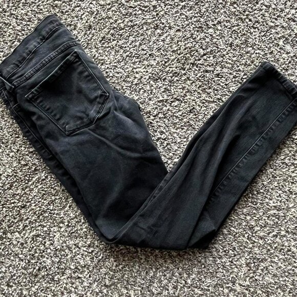 Flying Monkey Black Distressed Skinny Jeans, Womens Size 29, Low Rise Denim - Picture 2 of 7